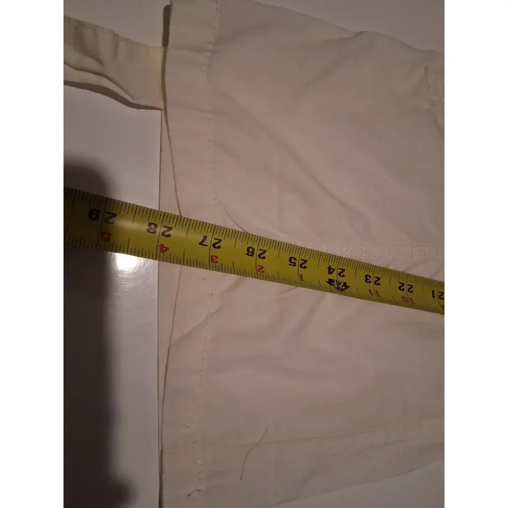 HAPPILY GREY Women's Cotton Cargo Pants Off White Cream Size 7 Utility Baggy Y2K